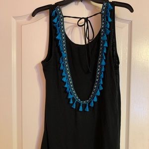 Blue Tassel swimsuit coverup